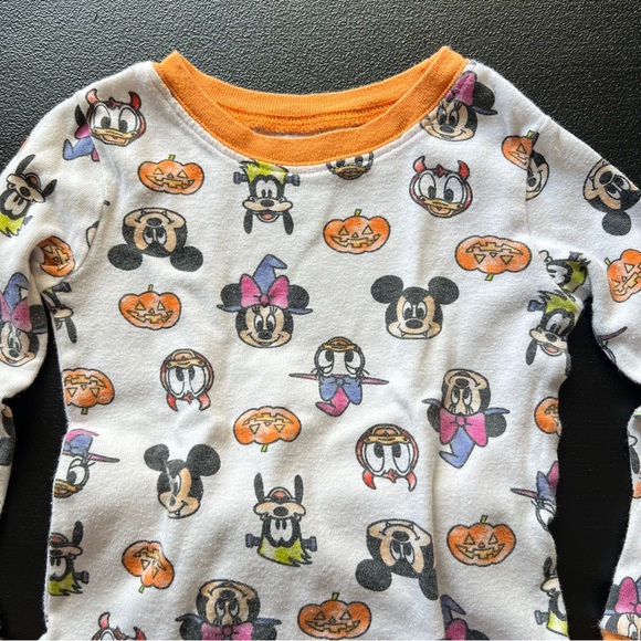 Disney Mickey and Friends Character Halloween Toddler Pajamas 2 Piece Size 3T - Picture 4 of 10